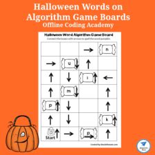 Offline Coding Academy - Halloween Words on Algorithm Game Boards ...