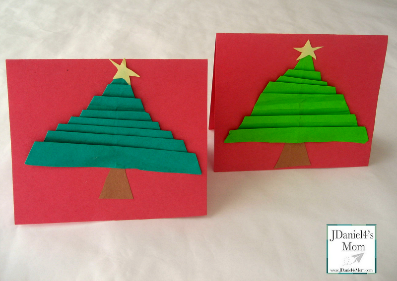 Handmade Christmas Cards Made with Folded Christmas Trees
