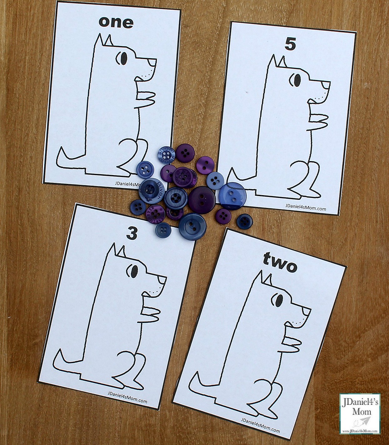 Counting Activity Cards Based on Harry the Dirty Dog - These are the supplies you will need for this activity.