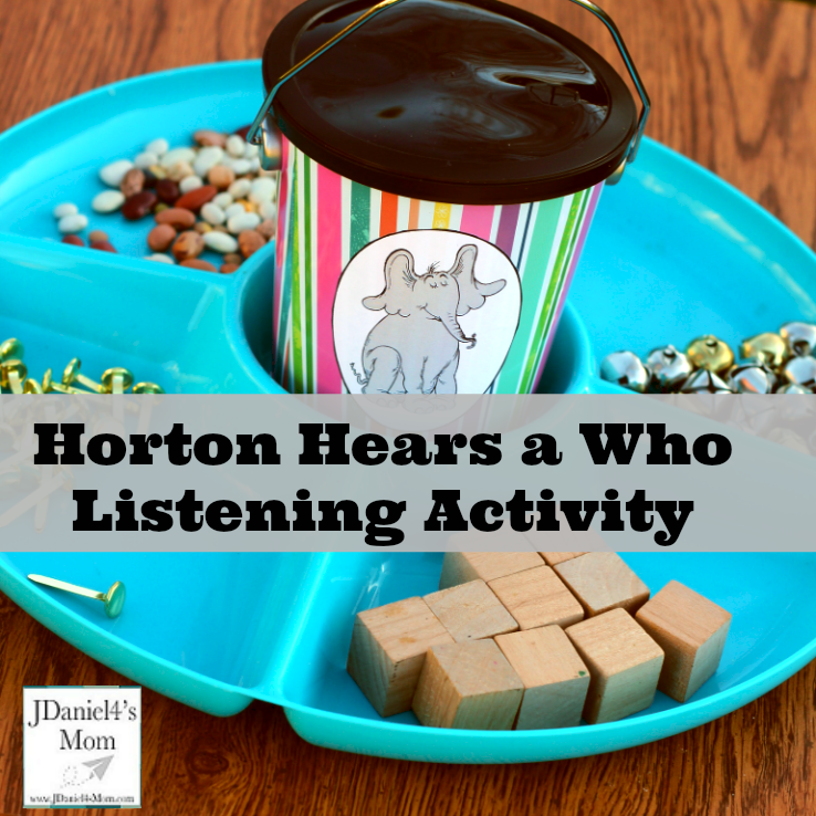 Horton Hears a Who Listening Activity - These are the supplies you will need for you listening activity. They will love listening carefully as Horton did to hear a sound.