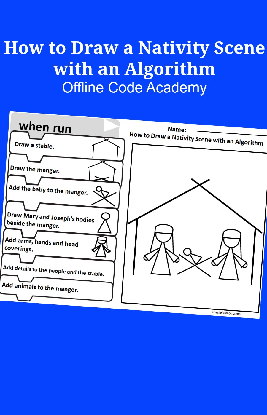 Offline Coding Academy- How to Draw a Nativity Scene with an Algorithm