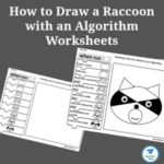 How to Draw a Raccoon with an Algorithm Worksheets Featuring Blockly Blocks