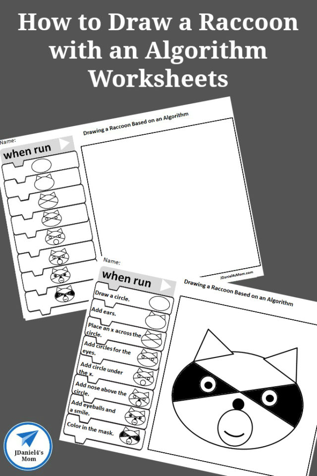 magical creatures stem coding algorithm drawing... How to Draw a Raccoon with an Algorithm Worksheets - JDaniel4s Mom