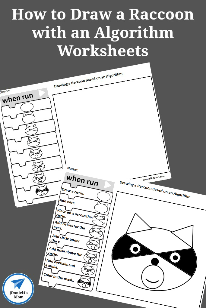 Your children will have fun learning about coding and how to follow an algorithm as the explore these How to Draw a Raccoon with an Algorithm worksheets. #raccoon #coding #howtodrawing #coloringpage #algorithm #Blocklyblocks #jdaniel4smom #drawing #TheKissingHand