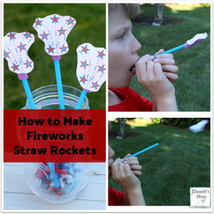 How to Make Fireworks Straw Rockets- This is a great STEM activity!