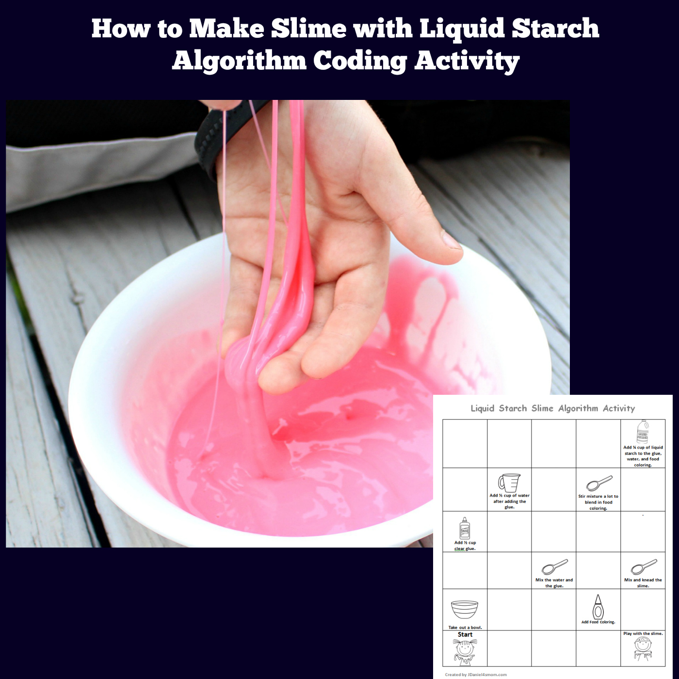 Easy Liquid Starch Slime DIY, Recipe