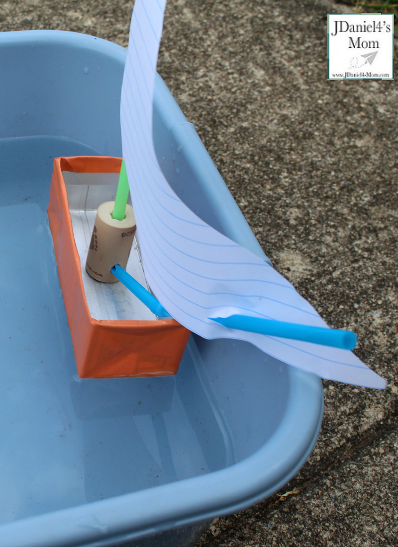 How to Make a Boat with Recycled Materials- View of the boat from behind