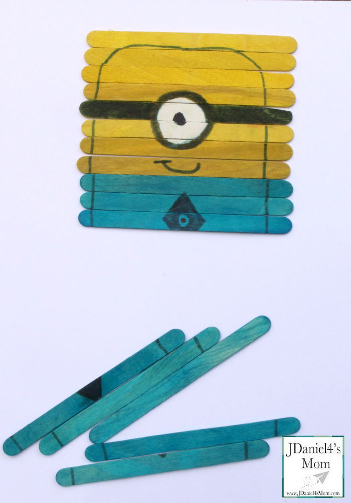 How to Make a Minion Puzzle with Craft Sticks