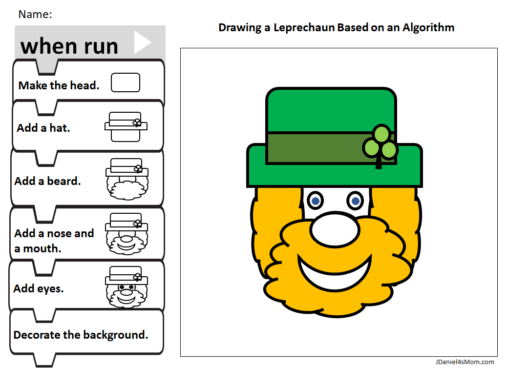 How to draw a leprechaun words and pictures