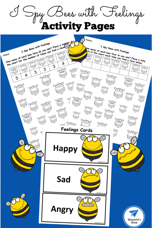 I Spy Bees with Feelings Activity Pages - JDaniel4s Mom