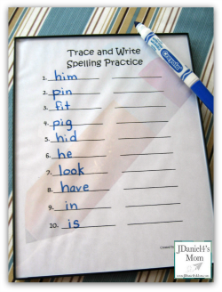 Spelling Activities- Trace and WriteSpelling Activities- Trace and Write