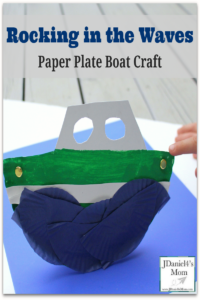 Boat Craft- Paper Plate Boat with Waves