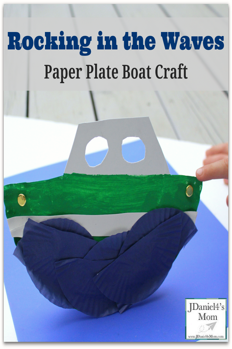 Rocking in the Waves Paper Plate Boat Craft for Kids