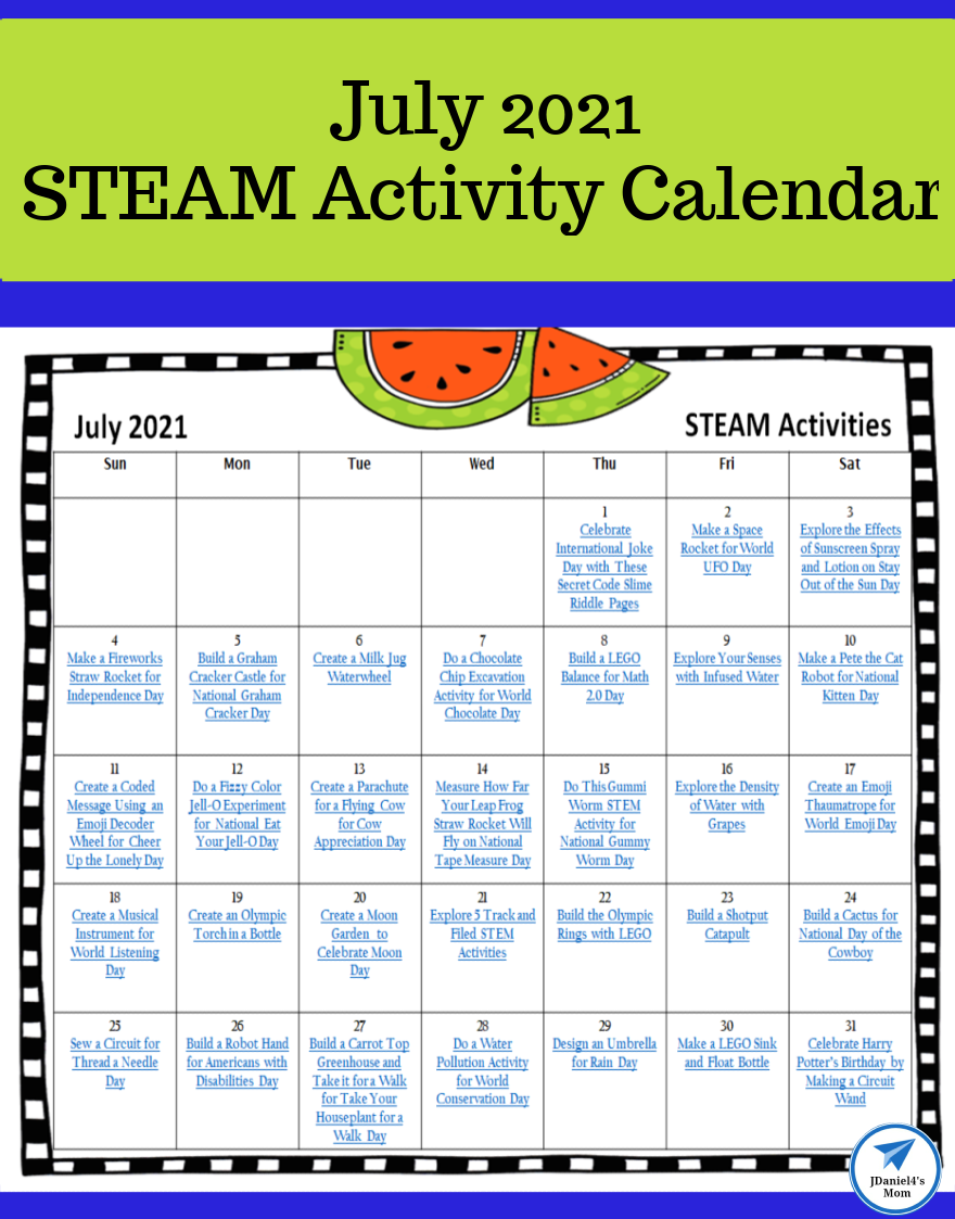 July 2021 STEAM Calendar Long 