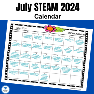 July 2024 STEAM Activities Calendar