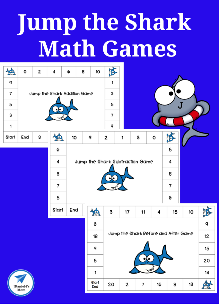 Shark Grid Game Printable - Simple Fun for Kids
