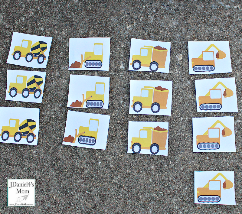 Kids Challenges- Digging Up and Sorting Construction Equipment Printables : Kids will love digging up various trucks and construction equipment. They can then sort them each into groups.