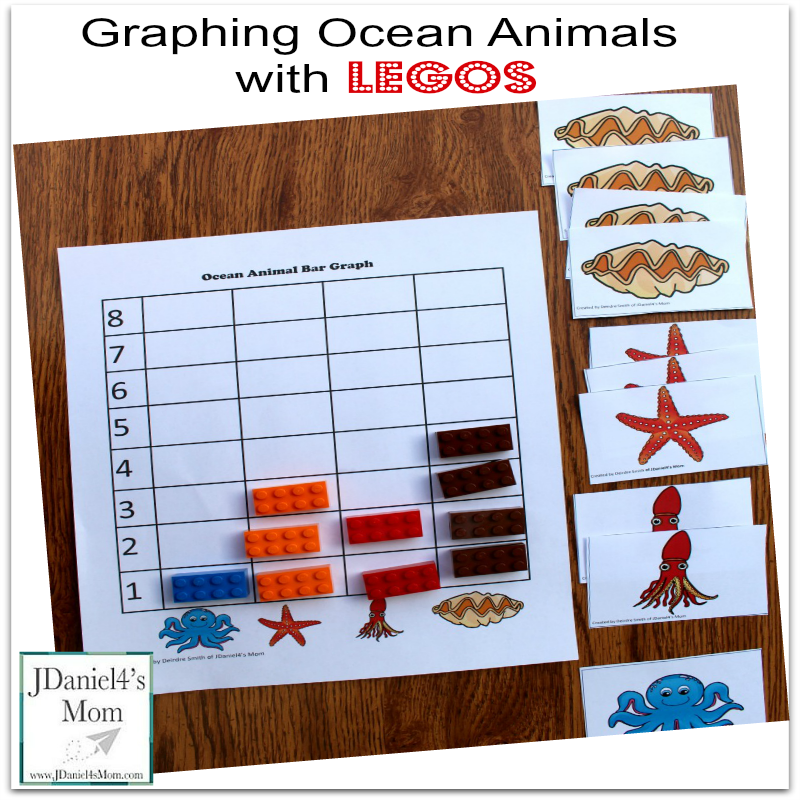 Kids Math Games- Graphing Ocean Animals with LEGOS 