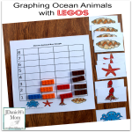 Kids Math Games- Graphing Ocean Animals with LEGOS