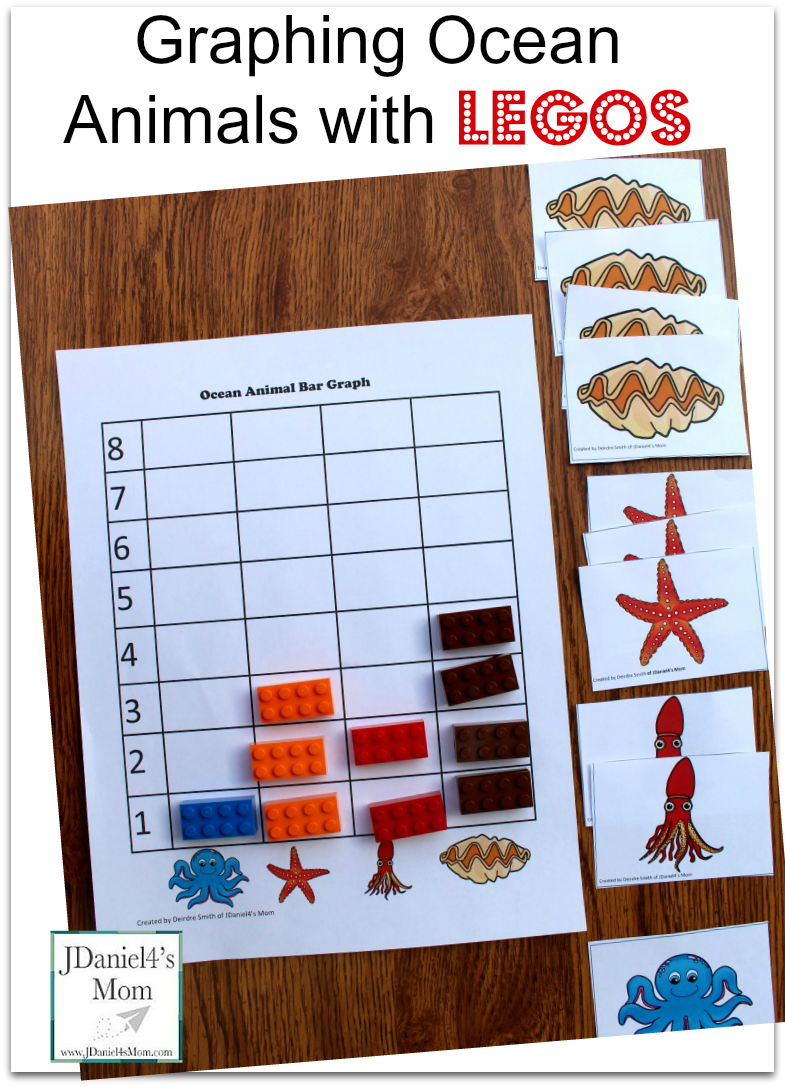 Kids Math Games- Graphing Ocean Animals with LEGOS 