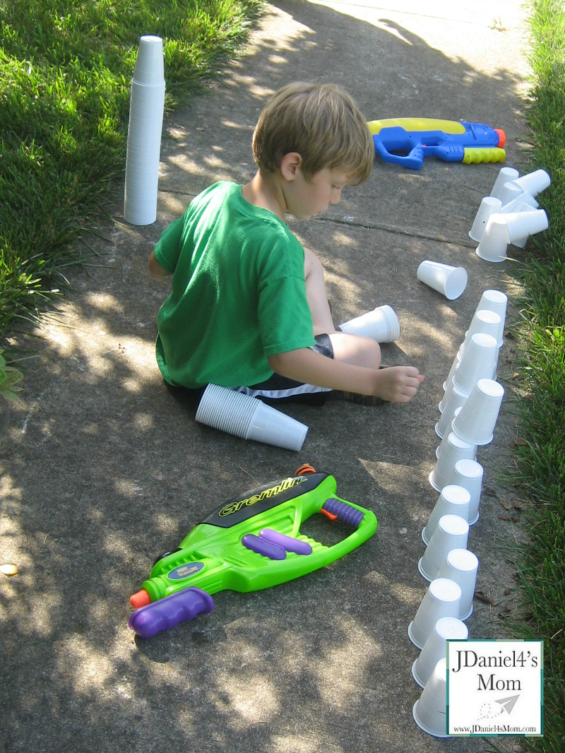 Kids Building with Drinking Cups