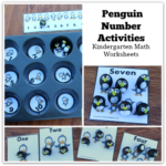 Kindergarten Math Worksheets - This set contains a number line, number and picture cards, and muffin tin numbers. They can be used to work on a number of math concepts.
