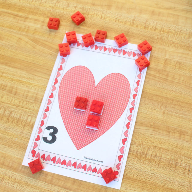 LEGO Math Valentine Counting Activity - JDaniel4s Mom