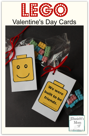 LEGO Valentine's Day Cards -Printable