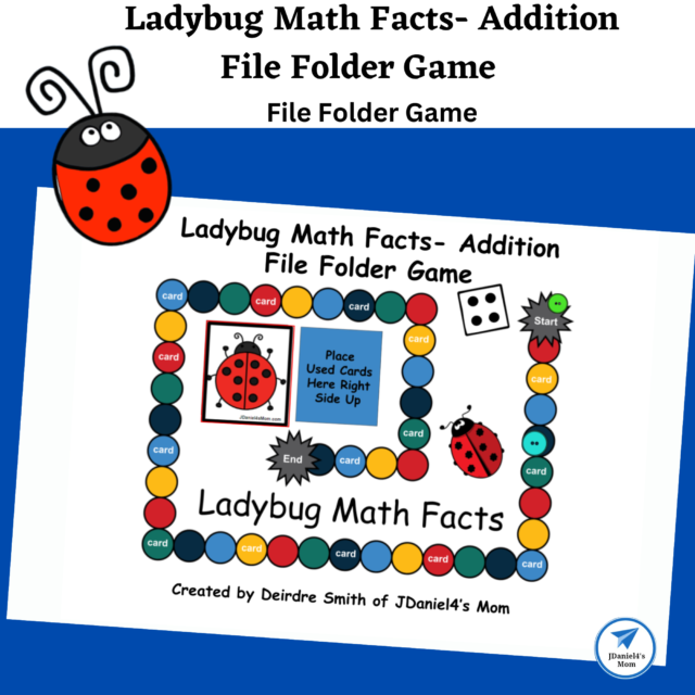 Ladybug Math Facts File Folder Game- Addition - JDaniel4s Mom