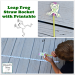Leap Frog Straw Rocket With Printable -It is fun to make the frog leap from the straw.