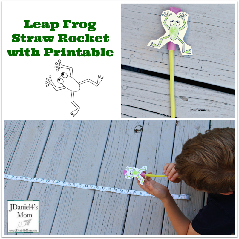 Leap Frog Straw Rocket with Printable