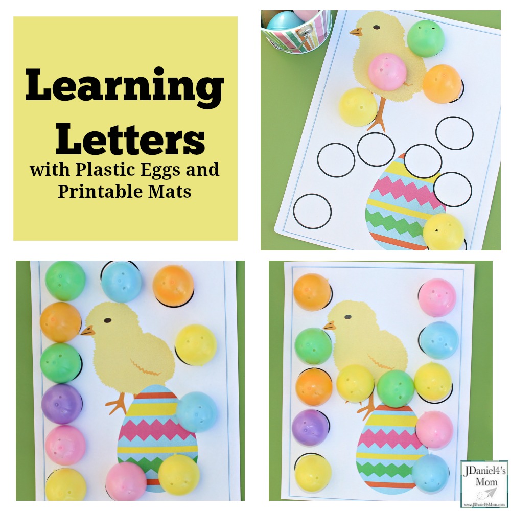 Learning Letters with Plastic Eggs and Printable Mats