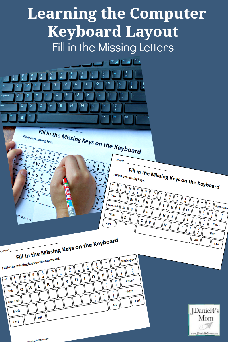 Learning the Computer Keyboard Layout - Fill in the Missing Letters Worksheets : This set includes computer keyboard layout pages for young children through 5 grade. Your children at home or students at school will have fun exploring them.