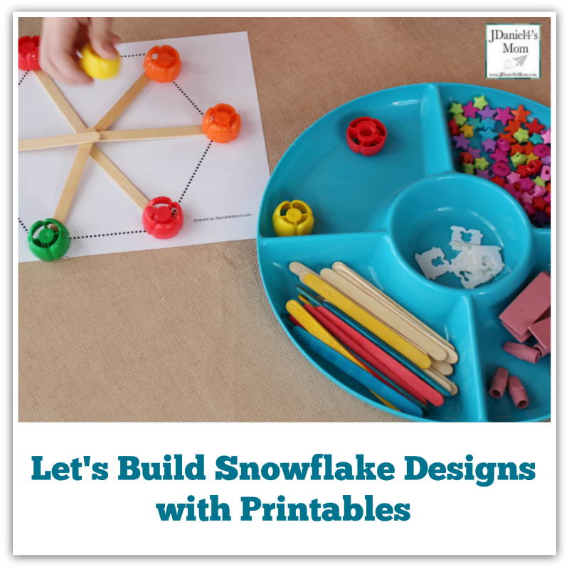 Let's Build Snowflake Designs with Printables for Children