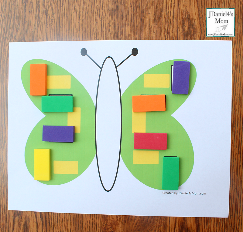 Let's Explore Shapes in Mats with a Butterfly Theme - Rectangle Shapes