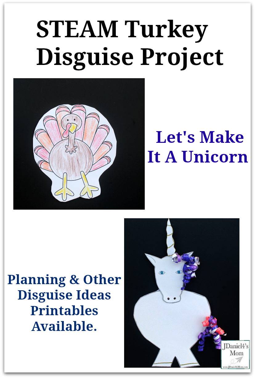 Turkey Disguise Unicorn Template