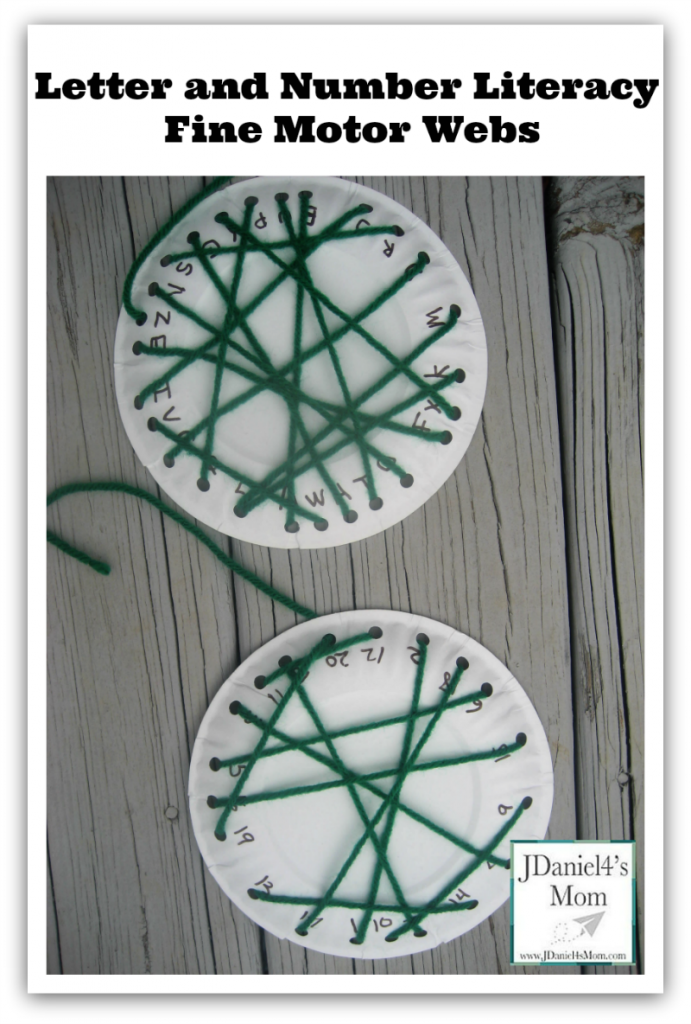 Letter and Number Literacy- Fine Motor Webs