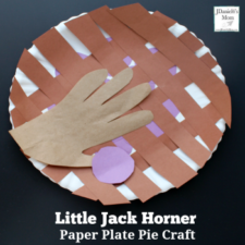 Little Jack Horner Paper Plate Pie Craft Featured