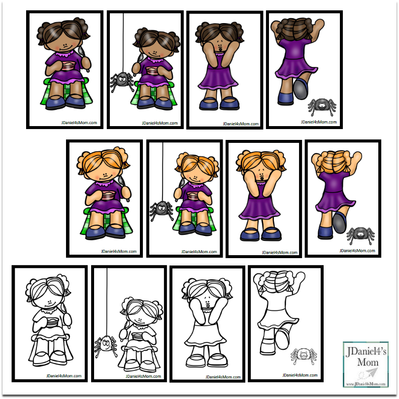 Little Miss Muffet Coding Activity for Preschoolers Sequencing Cards