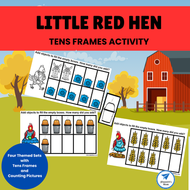 Little Red Hen Tens Frames Activity