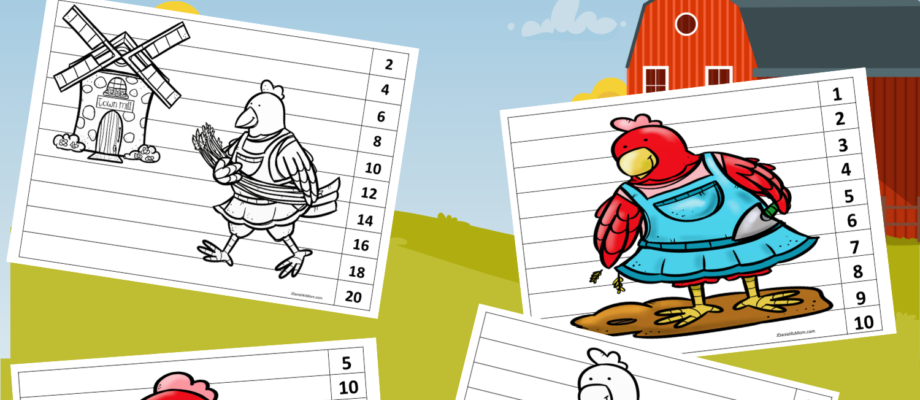 Little Red Hen Number Puzzles