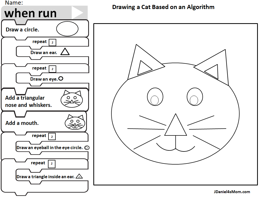 Looping How to Draw a Cat with an Algorithm - Complete Algorithm