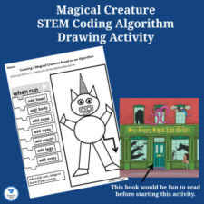 Magical Creatures STEM Coding Algorithm Drawing Activity