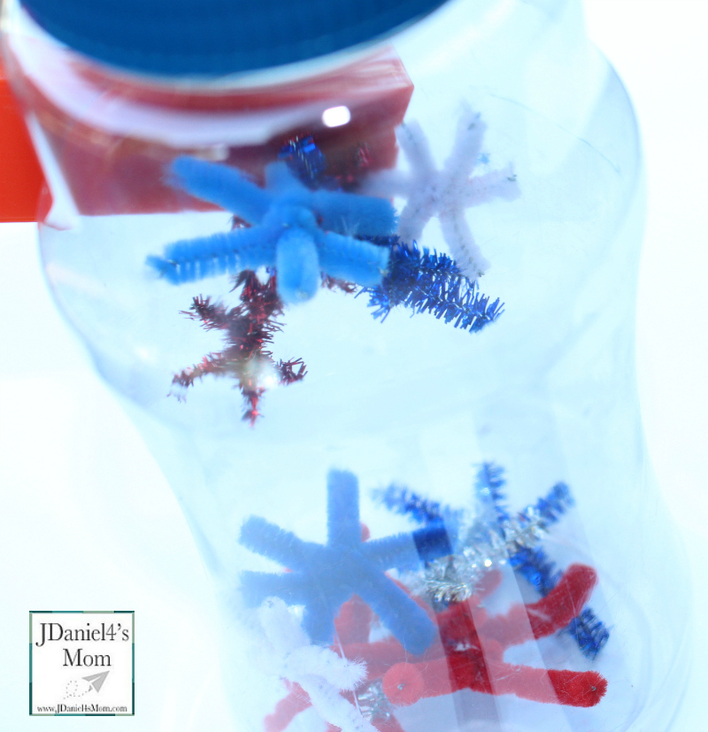 Magnetic Games for Kids -Pipe Cleaner Fireworks in a Jar with Stars Rising