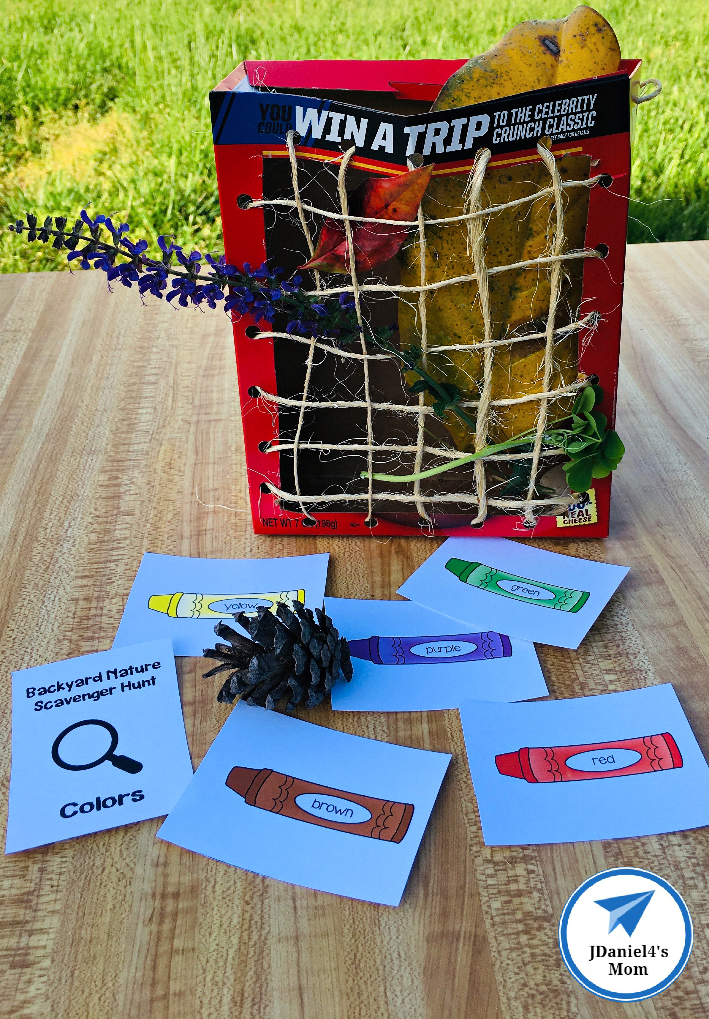 Making an Outdoor Nature Scavenger Hunt Collecting Box 