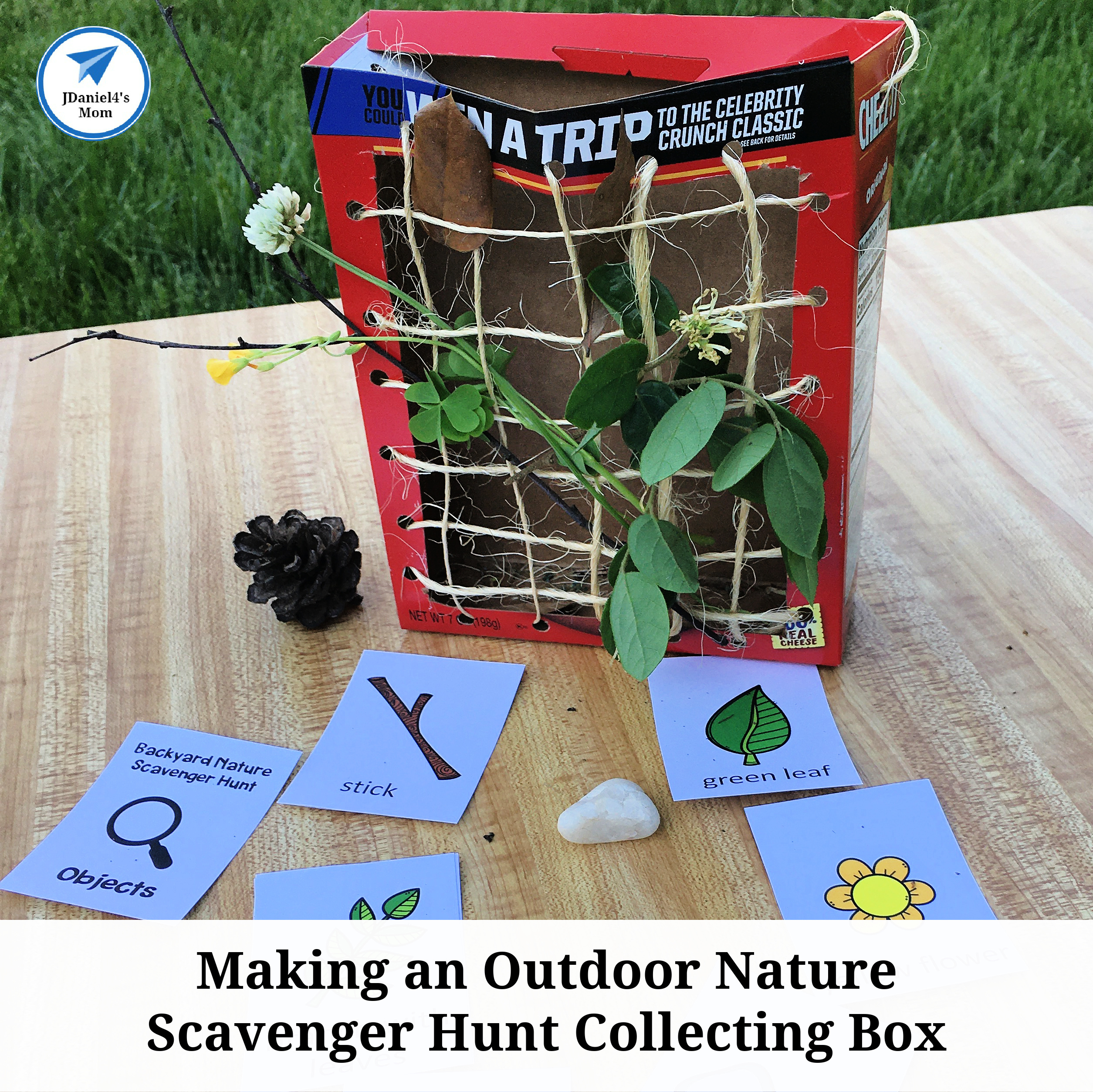 Making an Outdoor Nature Scavenger Hunt Collecting Box Square2