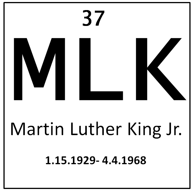 Martin Luther King Jr. Periodic Table Element for Black History Month