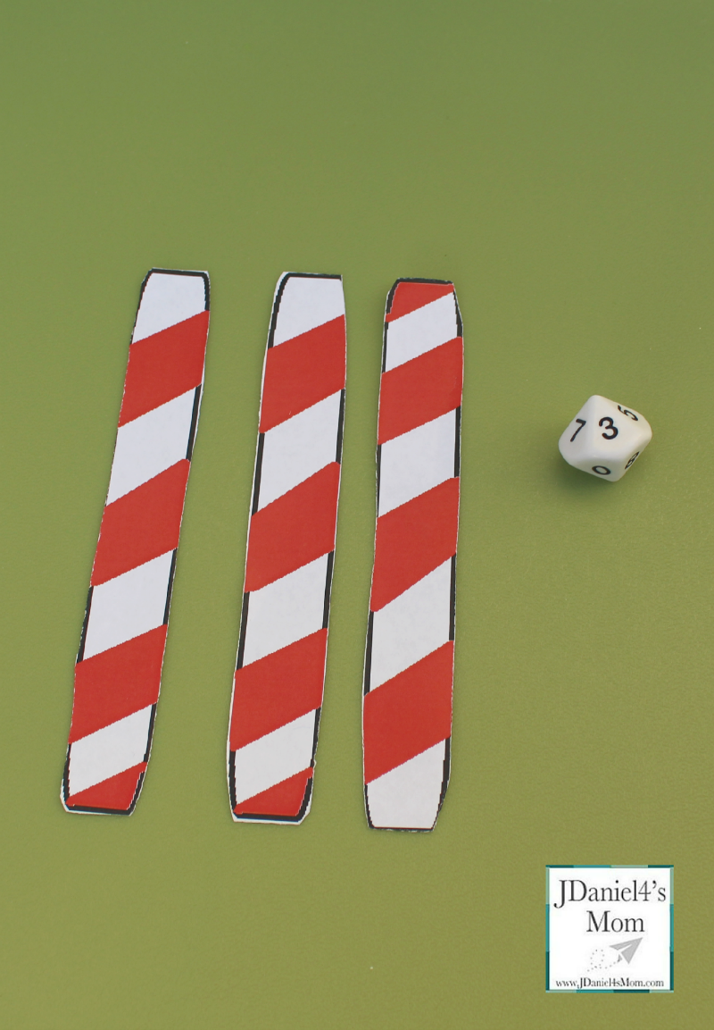 Math Game- Candy Cane Tally Marks This is a fun way to build numbers and work on counting skills.