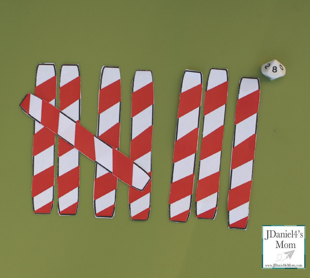 Math Game- Candy Cane Tally Marks This is a fun way to build numbers and work on counting skills.