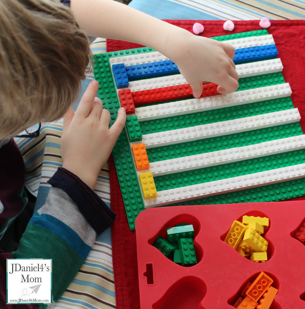 Math is Fun-Valentine's Day LEGO Graphing -Adding red bars